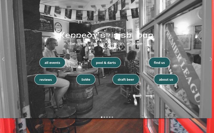 Screenshot of kennedysbar.com