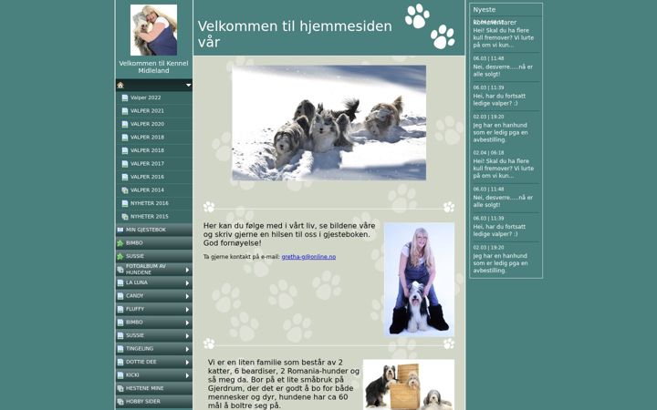 Screenshot of kennel-midleland.com