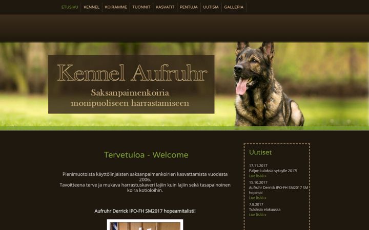Screenshot of kennelaufruhr.fi