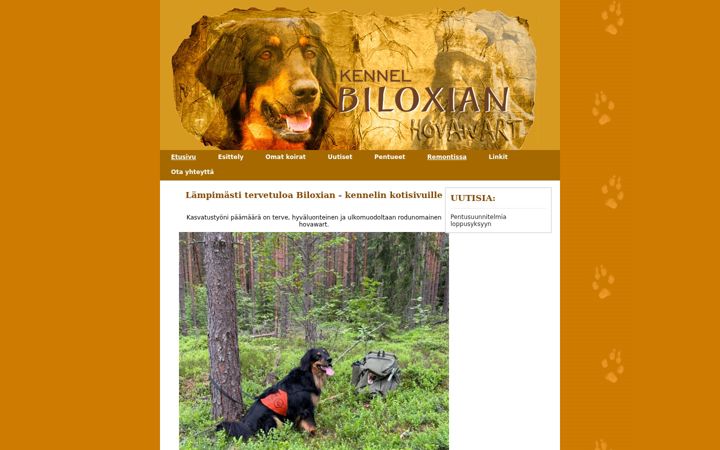 Screenshot of kennelbiloxian.fi