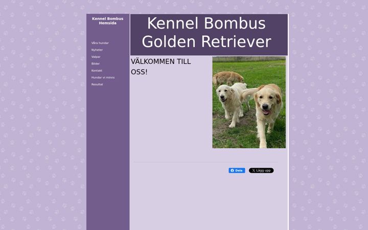 Screenshot of kennelbombus.se