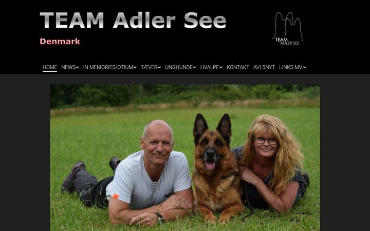 Skærmbillede af kennelteamadlersee.dk