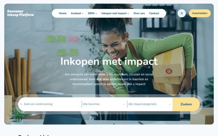 Screenshot di kennemerinkoopplatform.nl