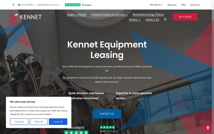 Screenshot of kennet-leasing.co.uk