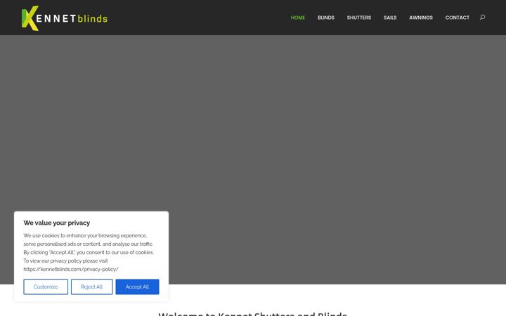 Screenshot of kennetblinds.com