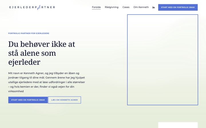Screenshot of kennethagner.dk