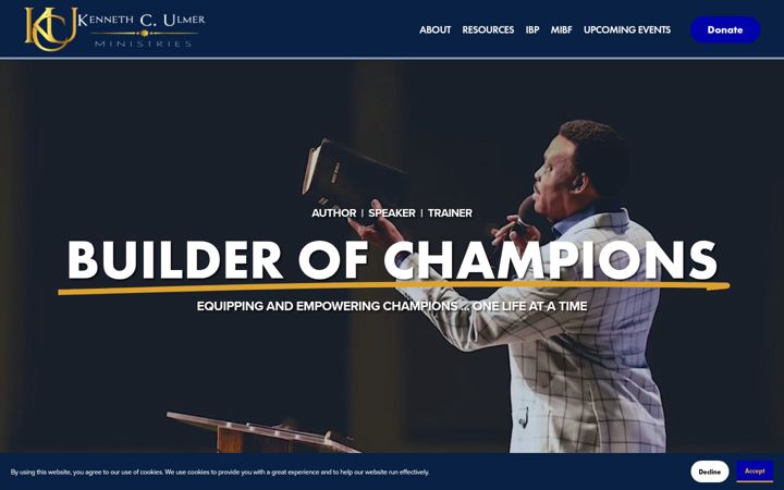 Screenshot of kennethculmer.com