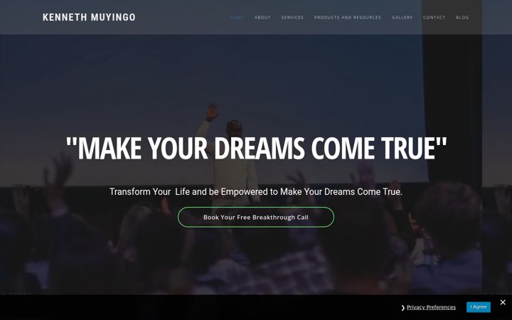 Screenshot of kennethmuyingo.com