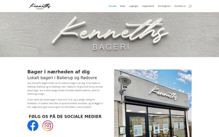 Screenshot of kennethsbageri.dk