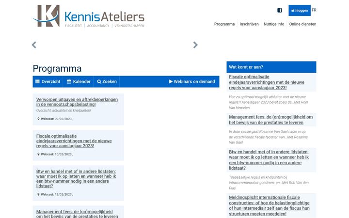 Screenshot of kennisateliers.be