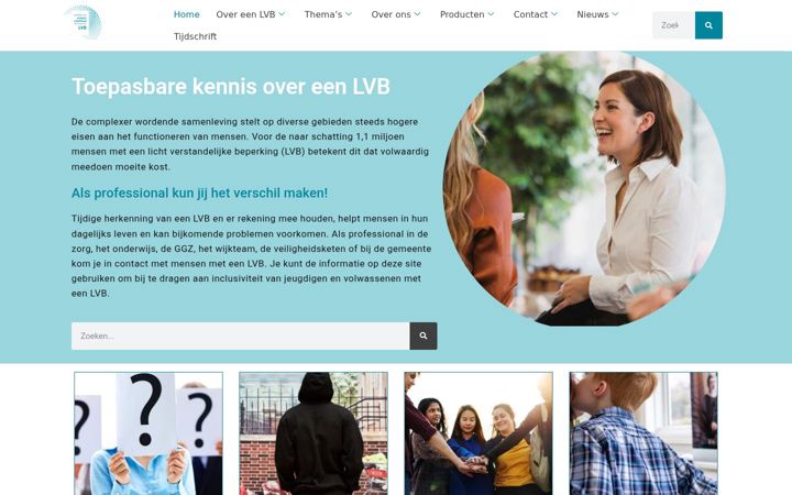 Screenshot of kenniscentrumlvb.nl