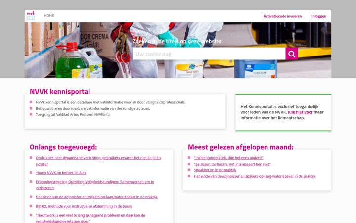 Screenshot of kennisportalveiligheidskunde.nl