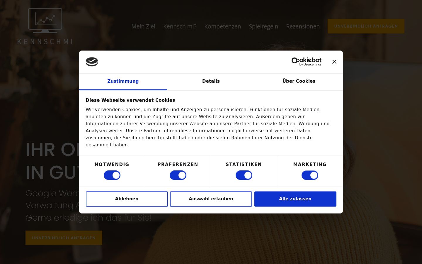 Zrzut ekranu banera zgody wyświetlanego przed jakąkolwiek interakcją
