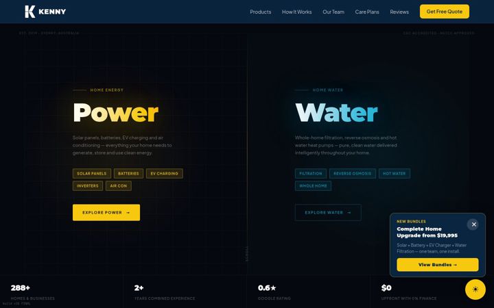 Screenshot of kennysolar.com.au