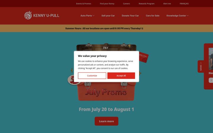 Screenshot of kennyupull.com