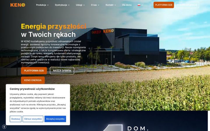 Screenshot of keno-energy.com
