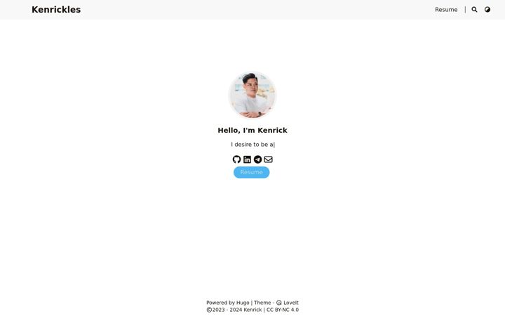 Screenshot of kenrickles.com