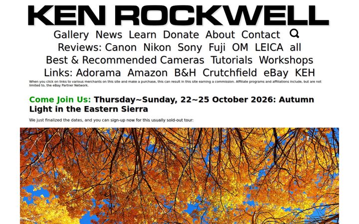 Zrzut ekranu kenrockwell.com