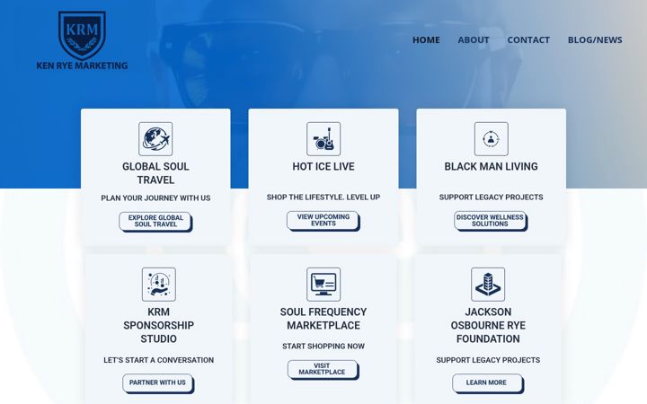 Screenshot of kenryemarketing.com