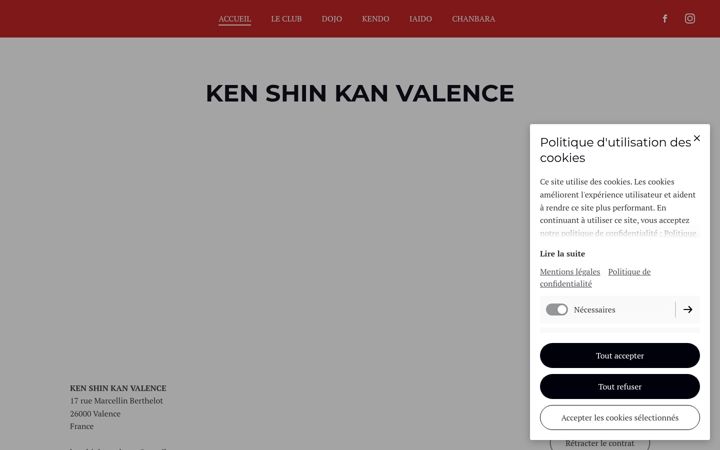 Screenshot of kenshinkanvalence.fr