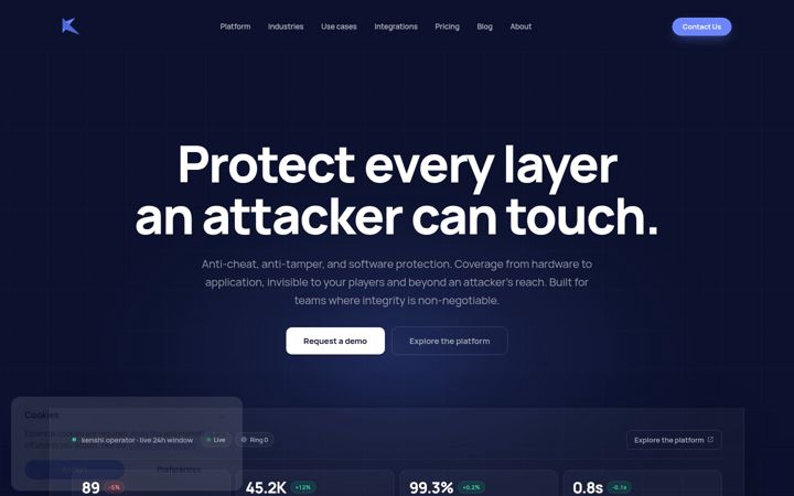 Screenshot of kenshisecurity.com