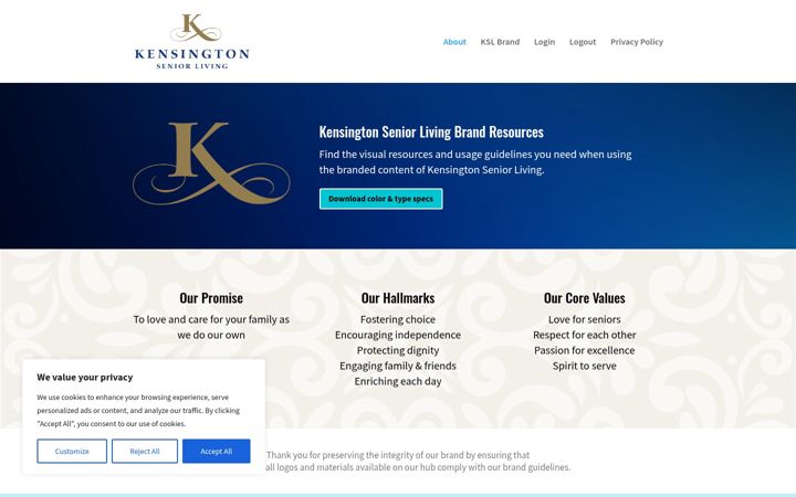 Screenshot of kensingtonseniorlivinghub.com