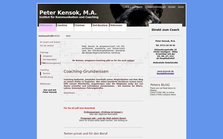 Screenshot of kensok.de