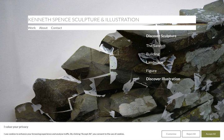 Screenshot of kenspenceart.co.uk