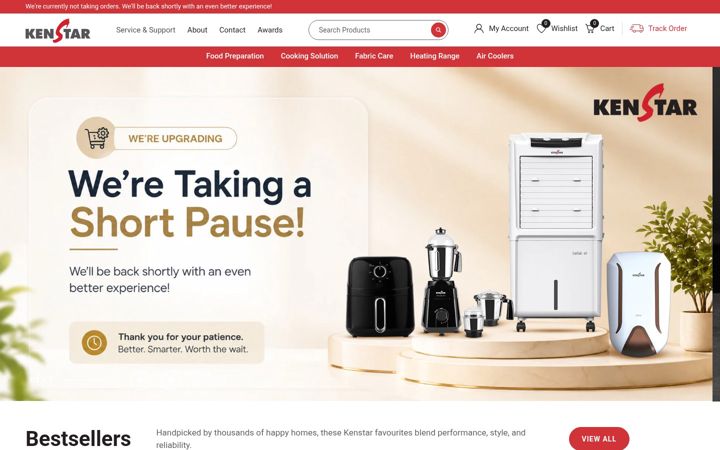 Screenshot of kenstar.in
