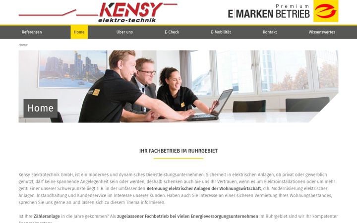 Screenshot of kensy-elektro.de