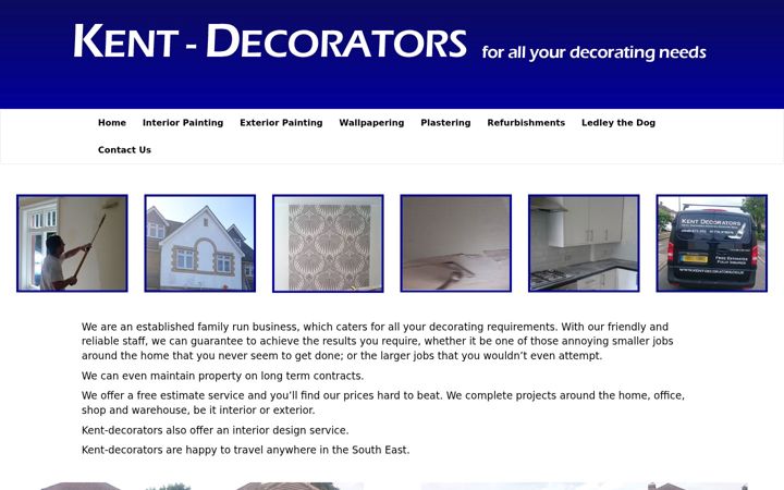 Screenshot of kent-decorators.co.uk