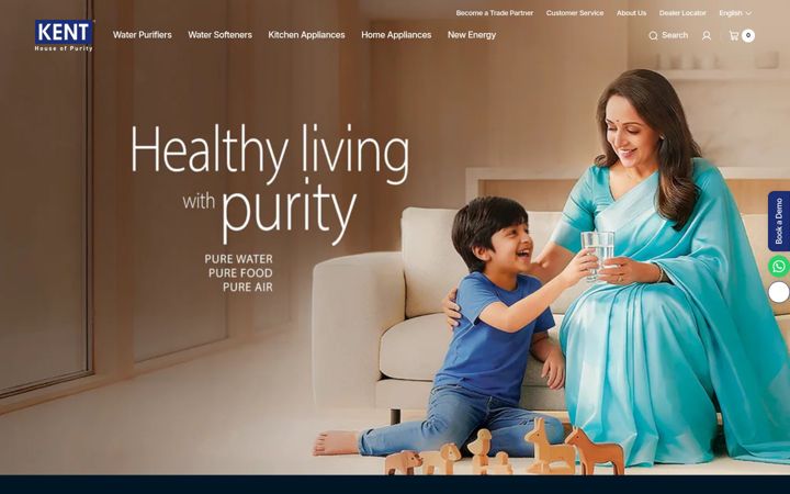 Screenshot of kent.co.in