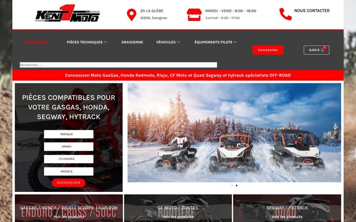 Screenshot of kent1moto.com