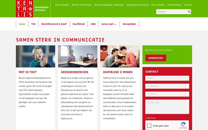 Screenshot of kentalis.nl