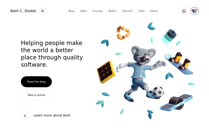 Screenshot of kentcdodds.com