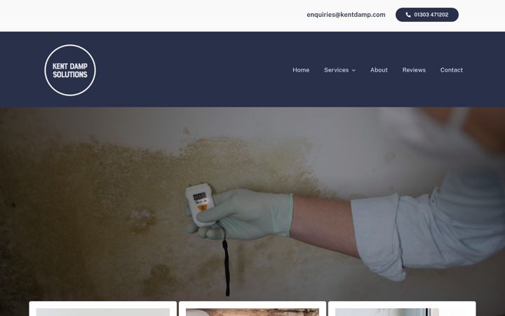 Screenshot of kentdamp.com