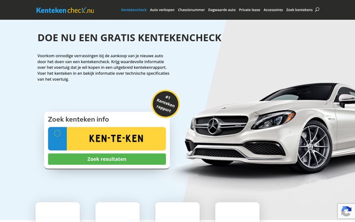 Screenshot of kentekencheck.nu