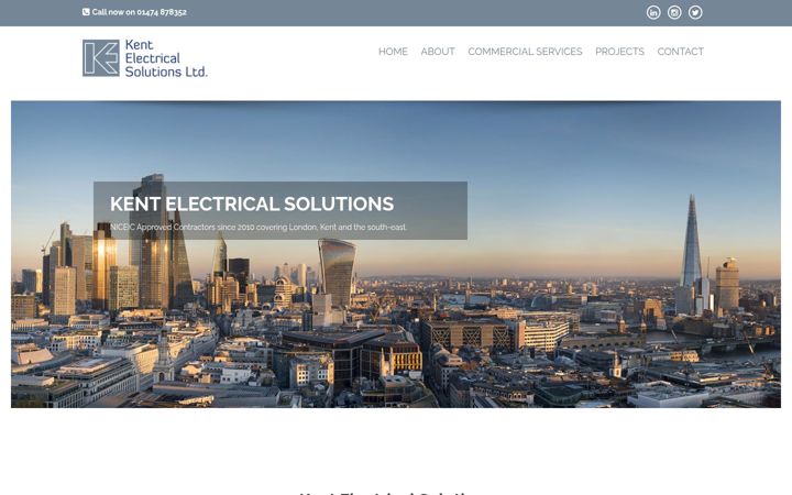 Screenshot of kentelectricalsolutions.co.uk