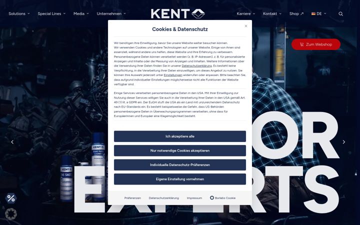 Screenshot of kenteurope.com