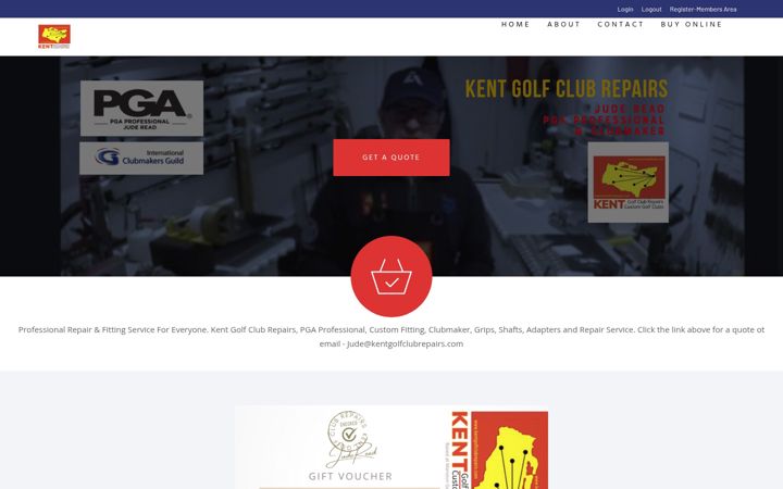 Screenshot of kentgolfclubrepairs.com