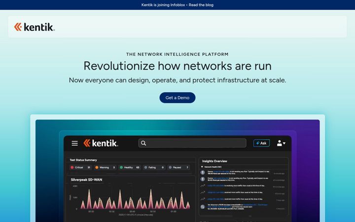 Screenshot of kentik.eu