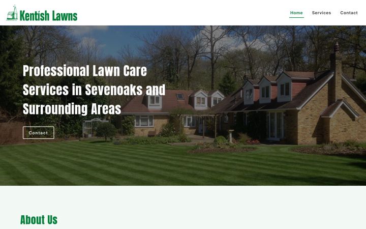Screenshot of kentishlawns.com