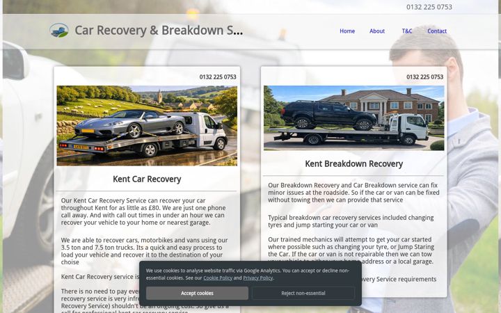 Screenshot of kentrecoverycompany.co.uk