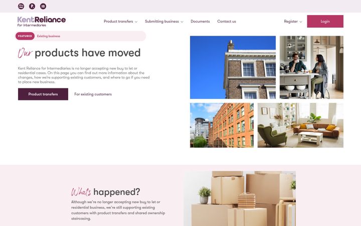 Screenshot of kentrelianceforintermediaries.co.uk