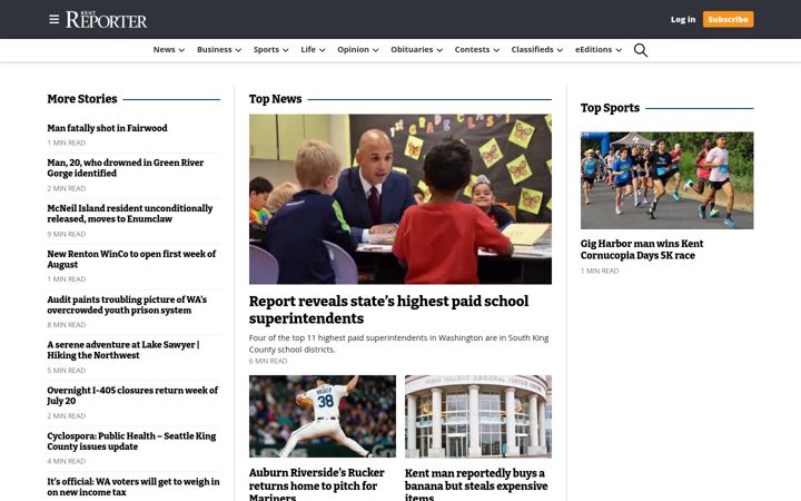 Screenshot of kentreporter.com