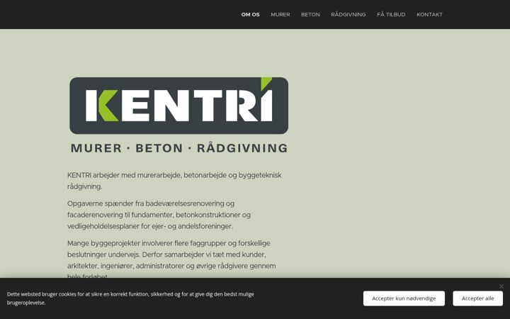 Screenshot of kentri-byg.dk