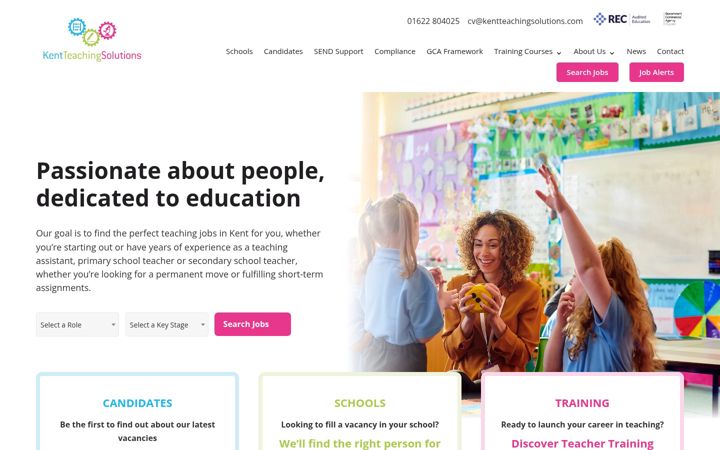 Screenshot of kentteachingsolutions.com