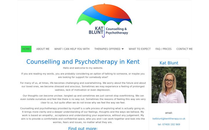 Screenshot of kenttherapy.co.uk
