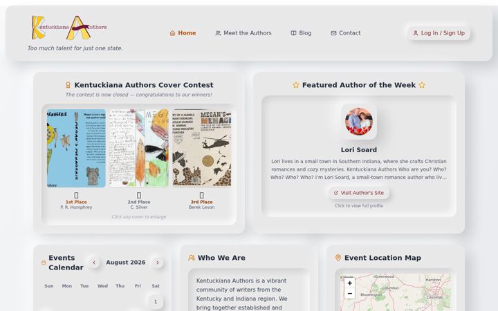 Screenshot of kentuckiana-authors.com