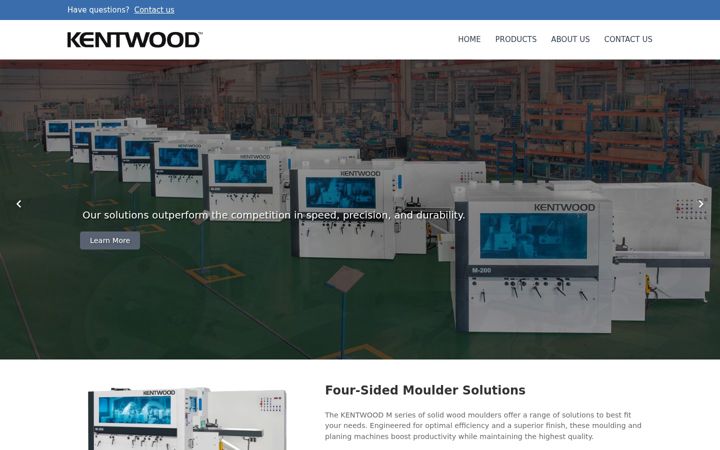 Screenshot of kentwoodmachinery.com